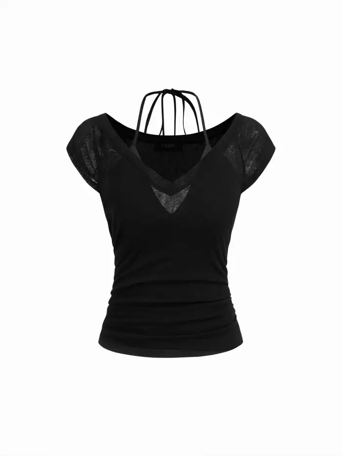 Figure Graphic Crop Tank Top