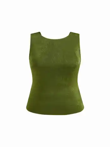 Bootschnitt, rückenloser, mit Schnalle versehener Tank-Top Kurve & Plus