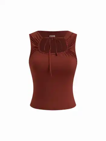 CDR Tailliertes Tank-Top mit Frontbinde