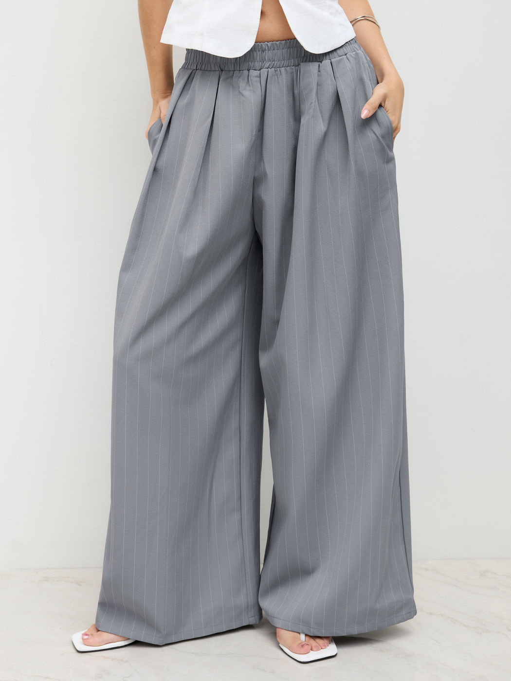 High Rise Wide Leg Trousers