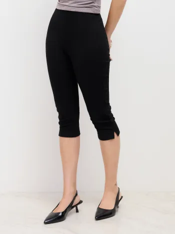 Stretch-Caprihosen mit Polkadots