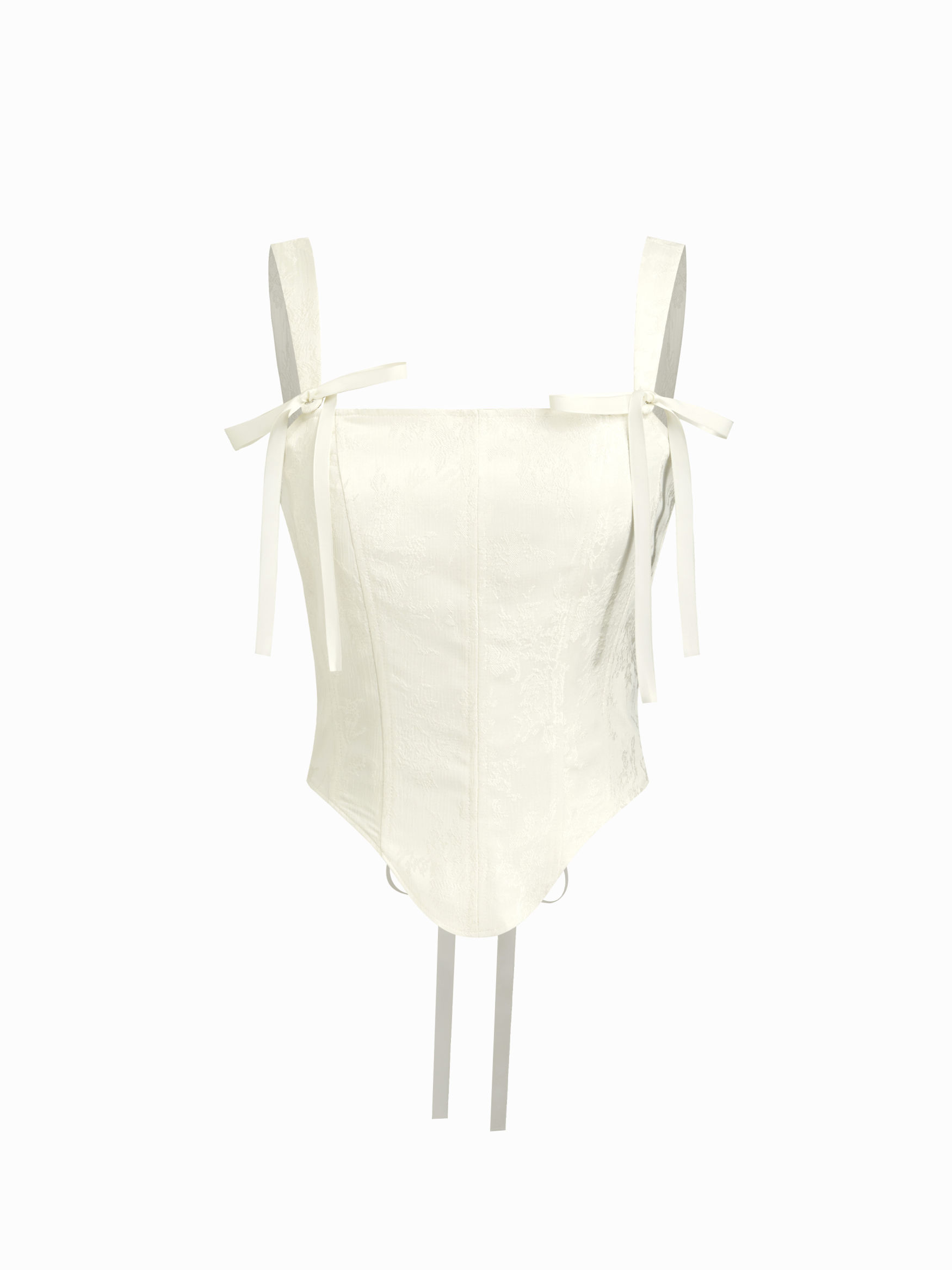 Floral Lace Up Bowknot Corset Tank Top & Mid Rise Lace Trim Ruffle Bloomer Shorts Set