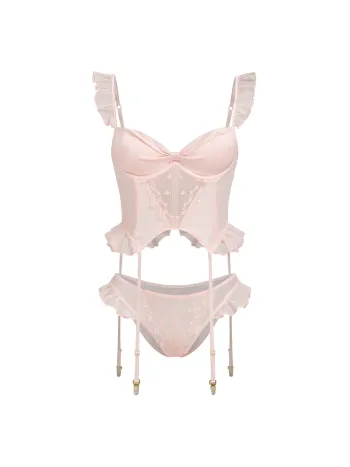 Mesh-Sweetheart-Blütenrand-Rusche-Intimaset
