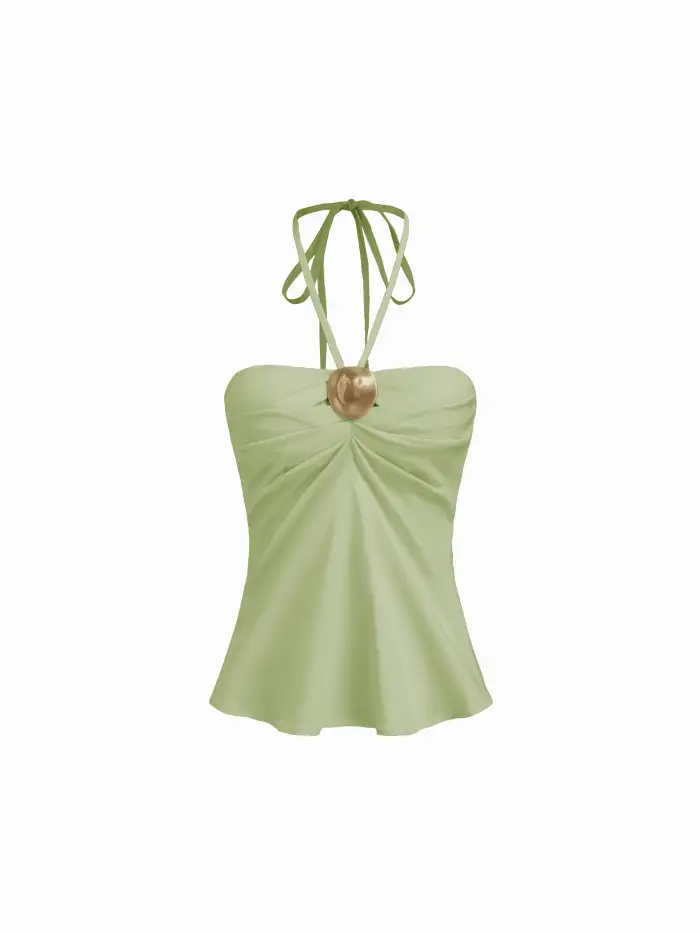 Sequined V-Ausschnitt Blumen-Design Rückenfreies Camisole Oberteil