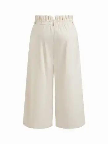 Linen-blend Mid Rise Wide Leg Trousers Curve & Plus