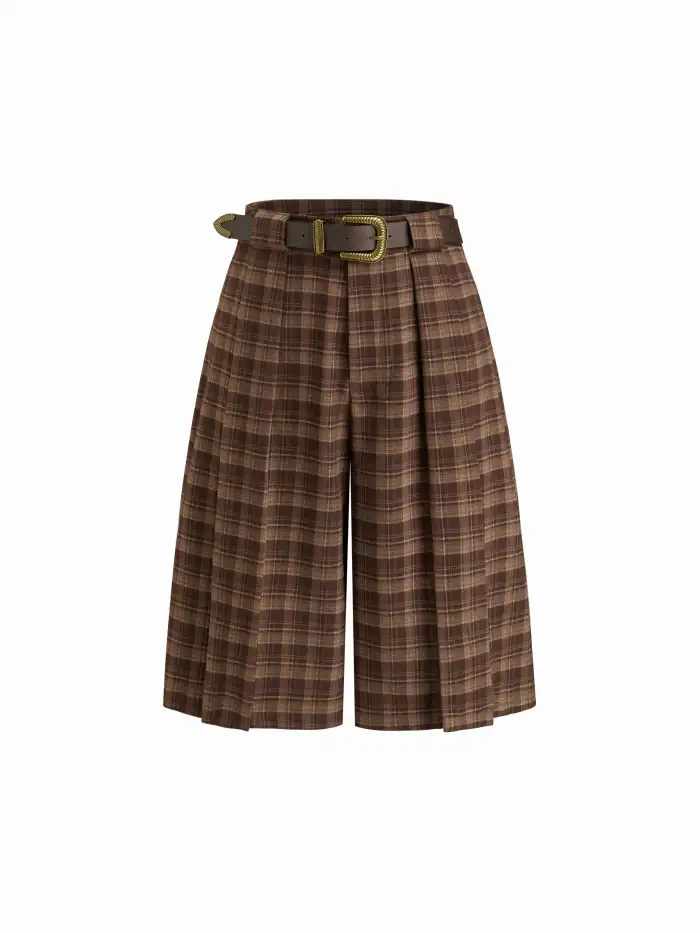 Linen-blend Low Rise Polka Dot Button Micro Shorts