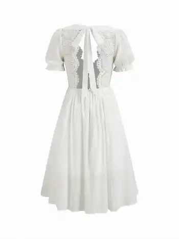 Baumwoll-V-Ausschnitt Blumen-Latschen-Rückenausschnitt-Knoten Maxikleid