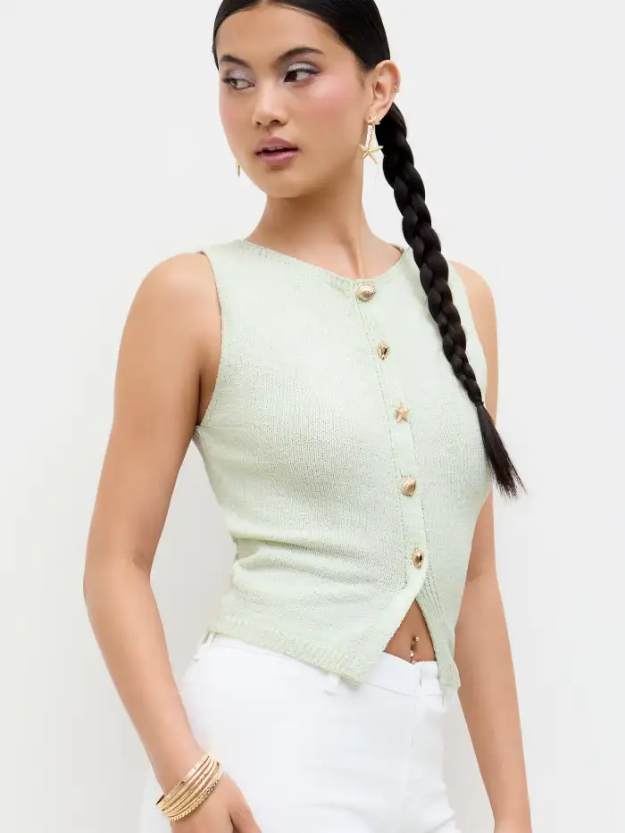Sequined V-Ausschnitt Blumen-Design Rückenfreies Camisole Oberteil