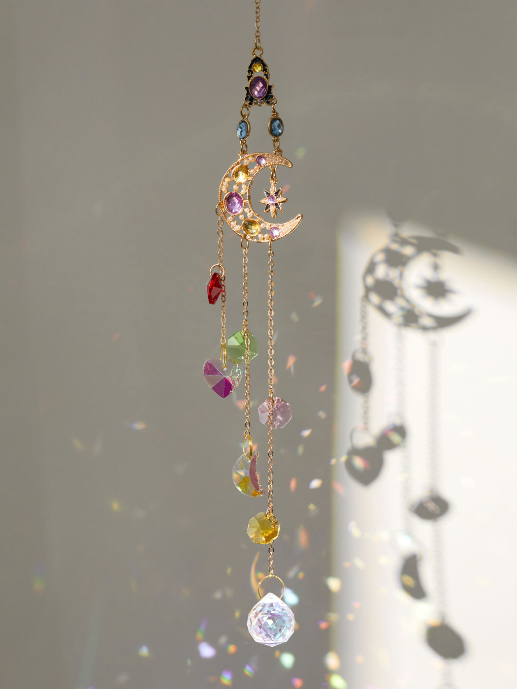 RHINESTONE SUN & MOON & STAR WALL HANGING