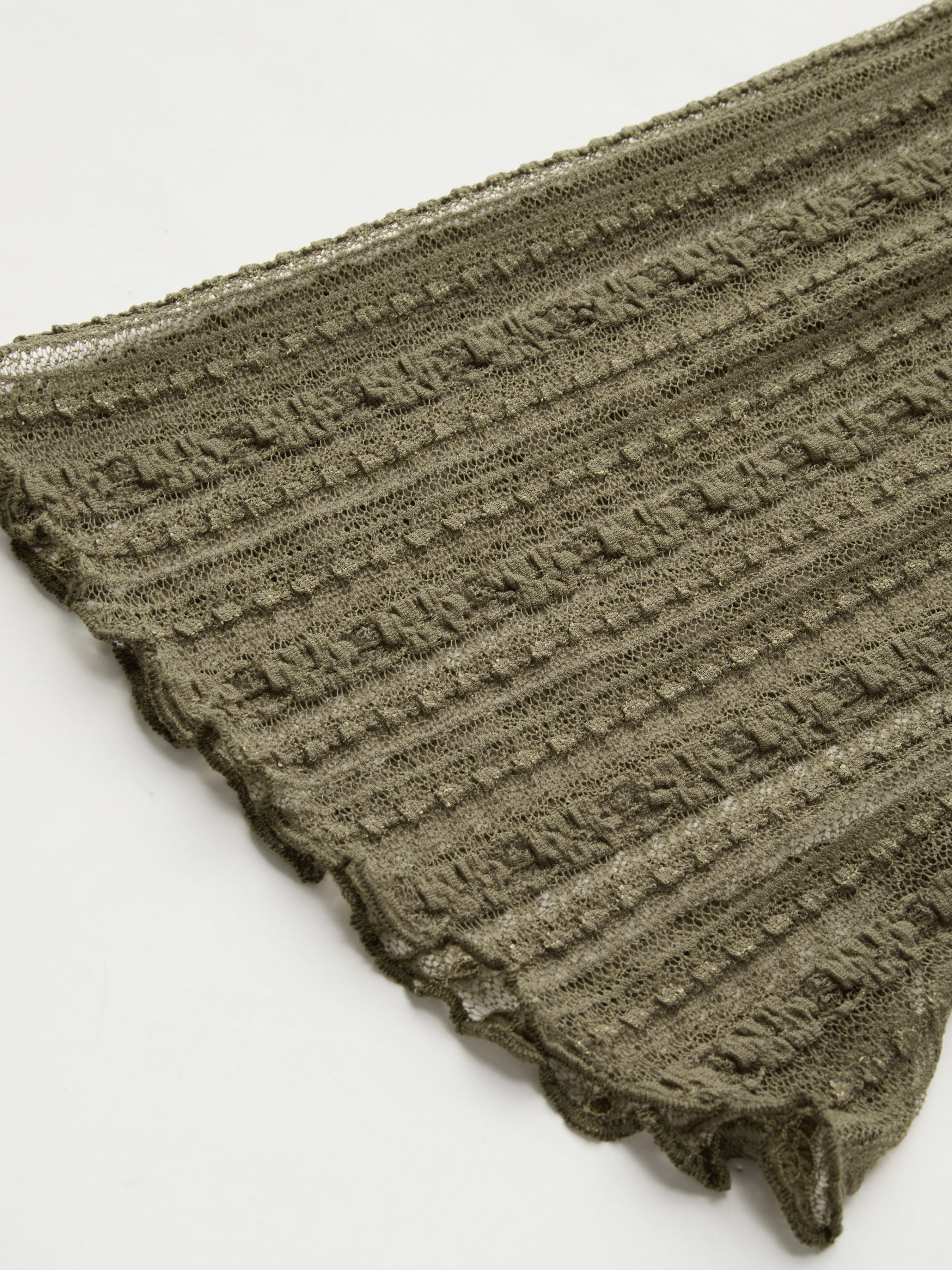 Lace Off-shoulder Drawstring Asymmetrical Hem Top