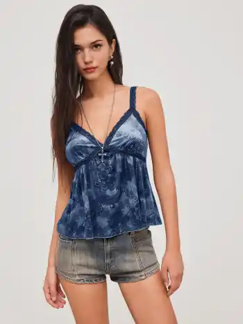 Süße Samt-Azteken-Lace-Camicette