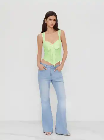 Spitze Sweetheart Schleifen-Tank-Top