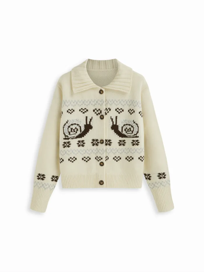 Knit V-neck Shirred Cardigan