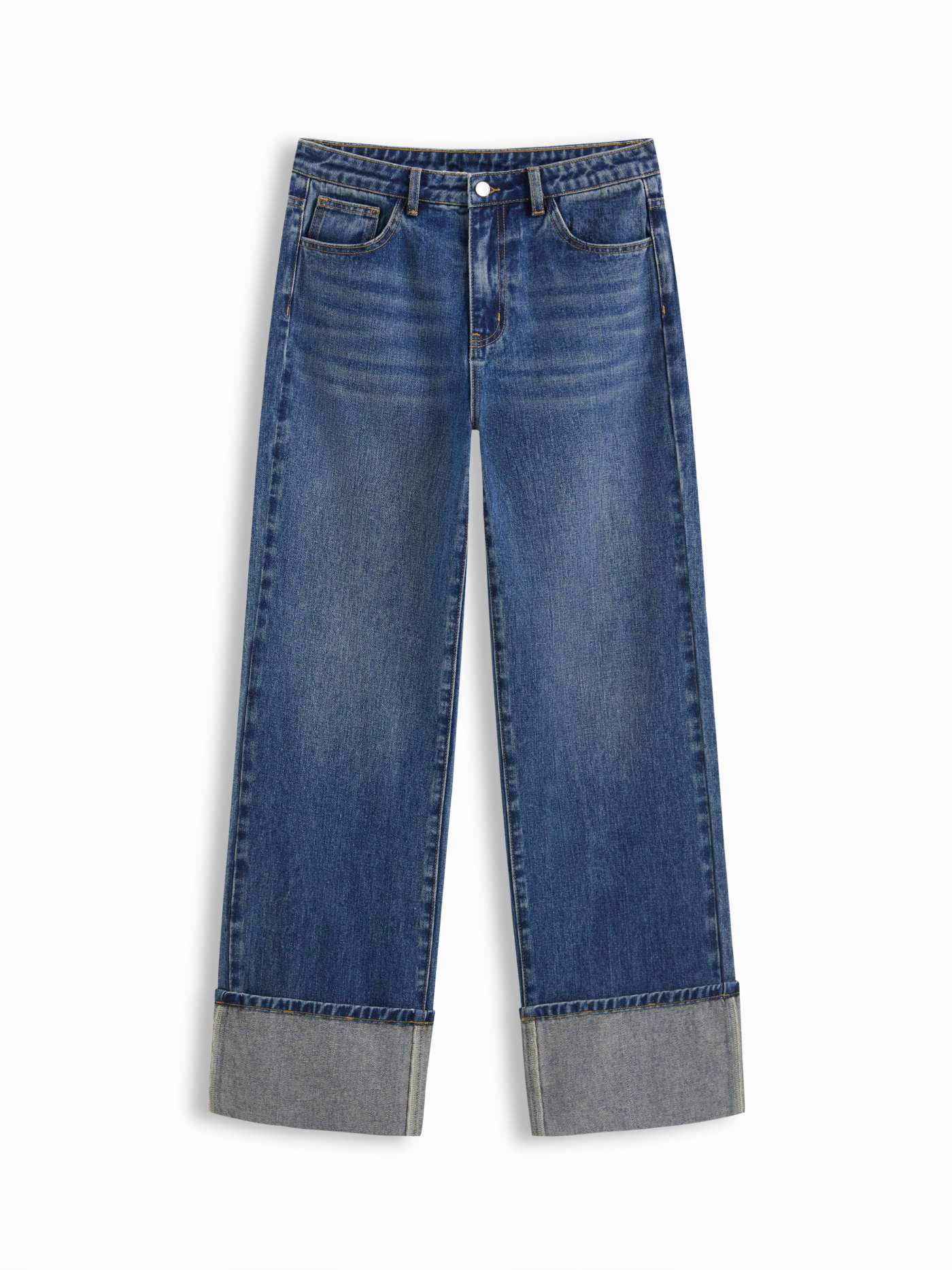 Mid-Rise  Straight Leg w/ Foldover Cuff 