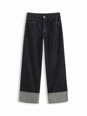 A vita media con gamba dritta e risvolto