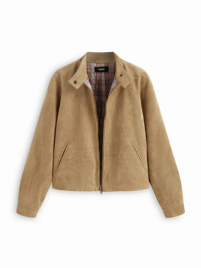 Cotton Zip Through Oversized Bomber Jacket