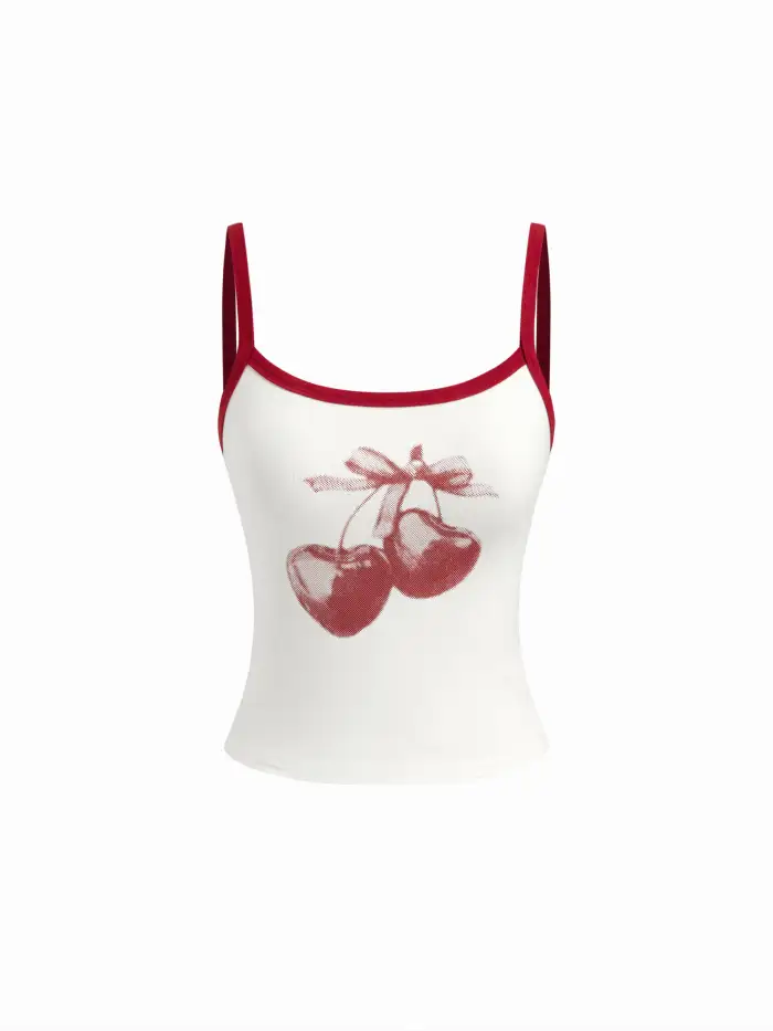 Floral Lace Trim Ruched Knotted Tank Top