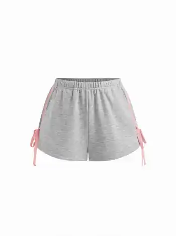 Cotton-Mischung Mittelhöhe Seitenstreifen Schleifenhauskleidung Shorts