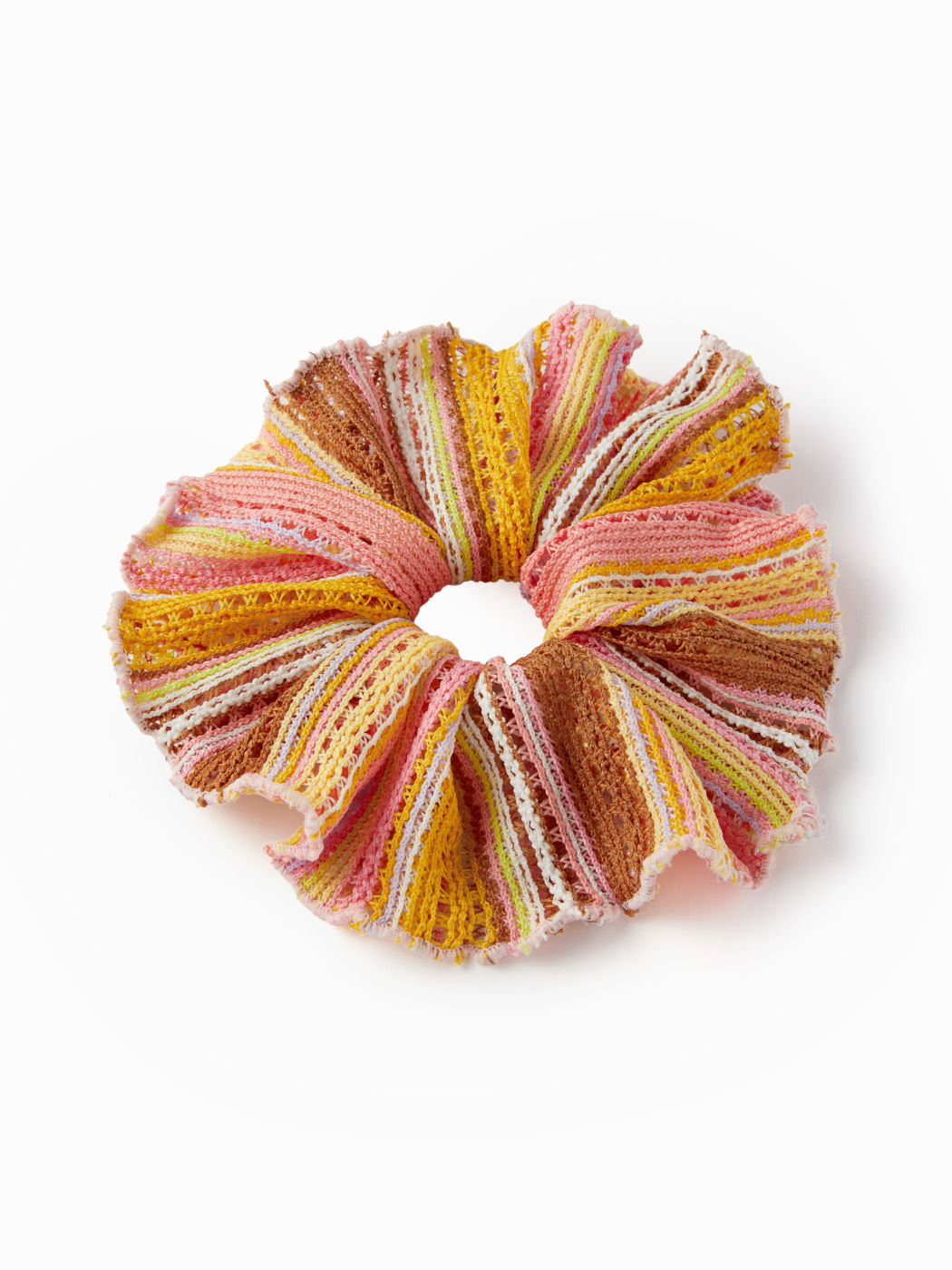 STRIPED WOVEN HAIR TIE