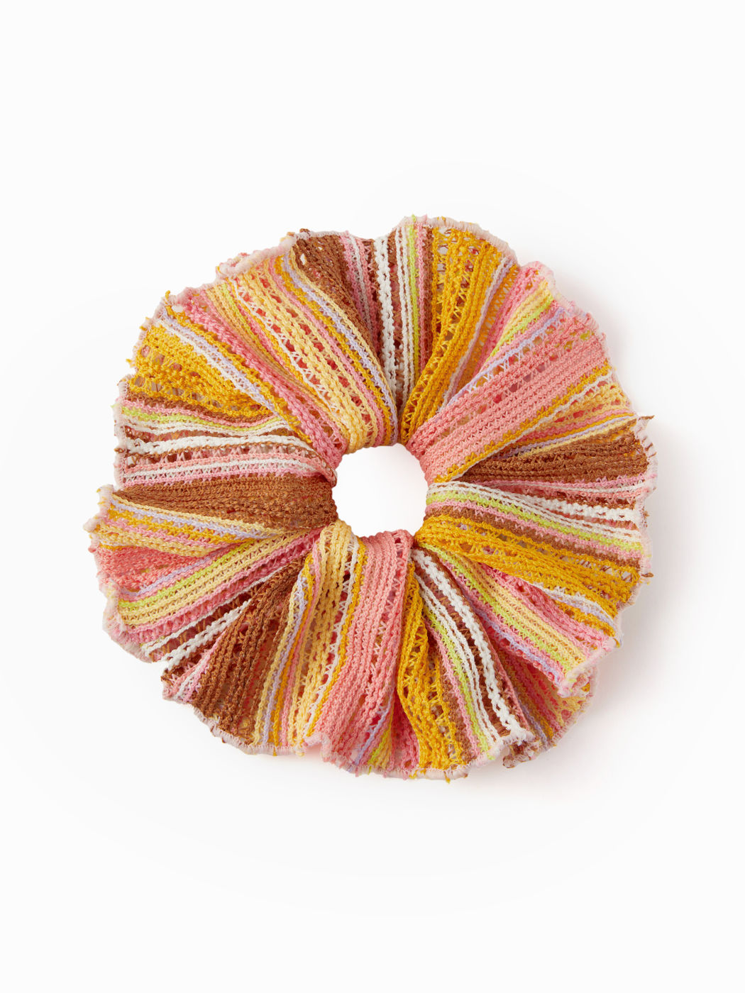 STRIPED WOVEN HAIR TIE