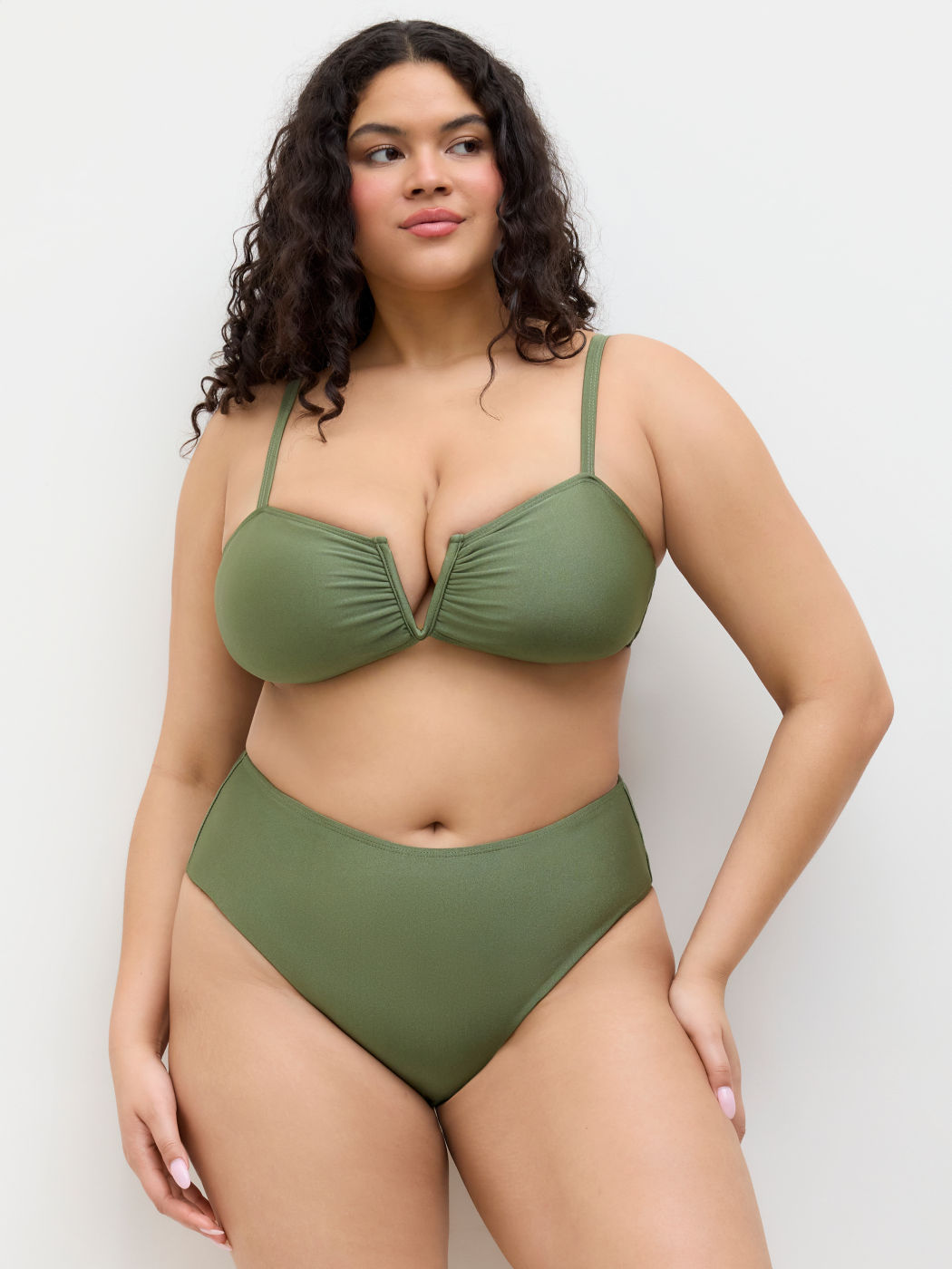 V-neck V Wired Bikini Set Curve & Plus