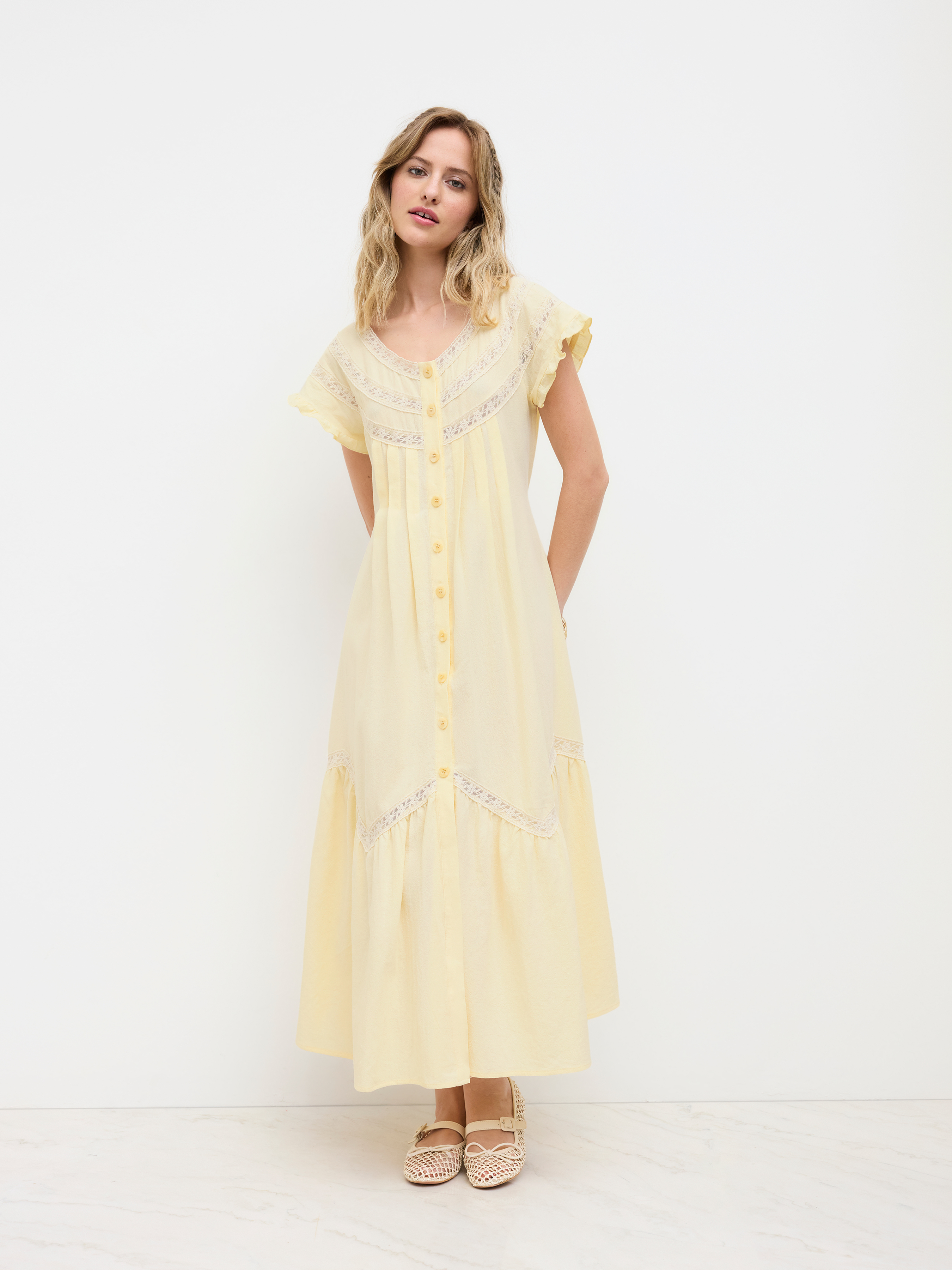 Jacquard Off-shoulder Bell Sleeve Maxi Dress For Date