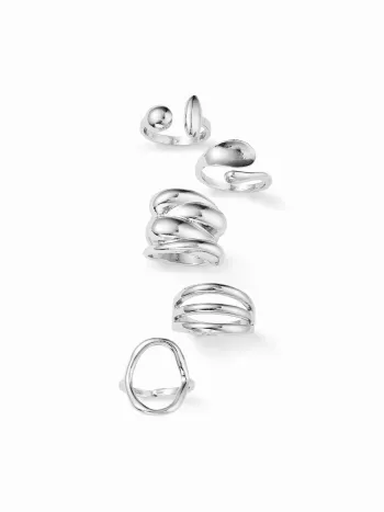 5PCS FLOW WRAP RING SET