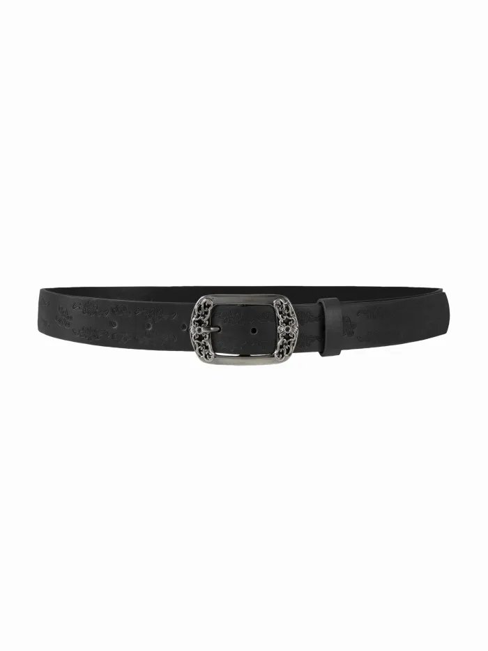 2PCS OVAL HOOP WAIST CHAIN & WOVEN BELT SET