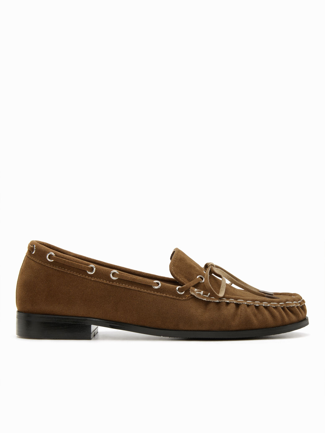 LACE-UP SUEDE LOAFERS 