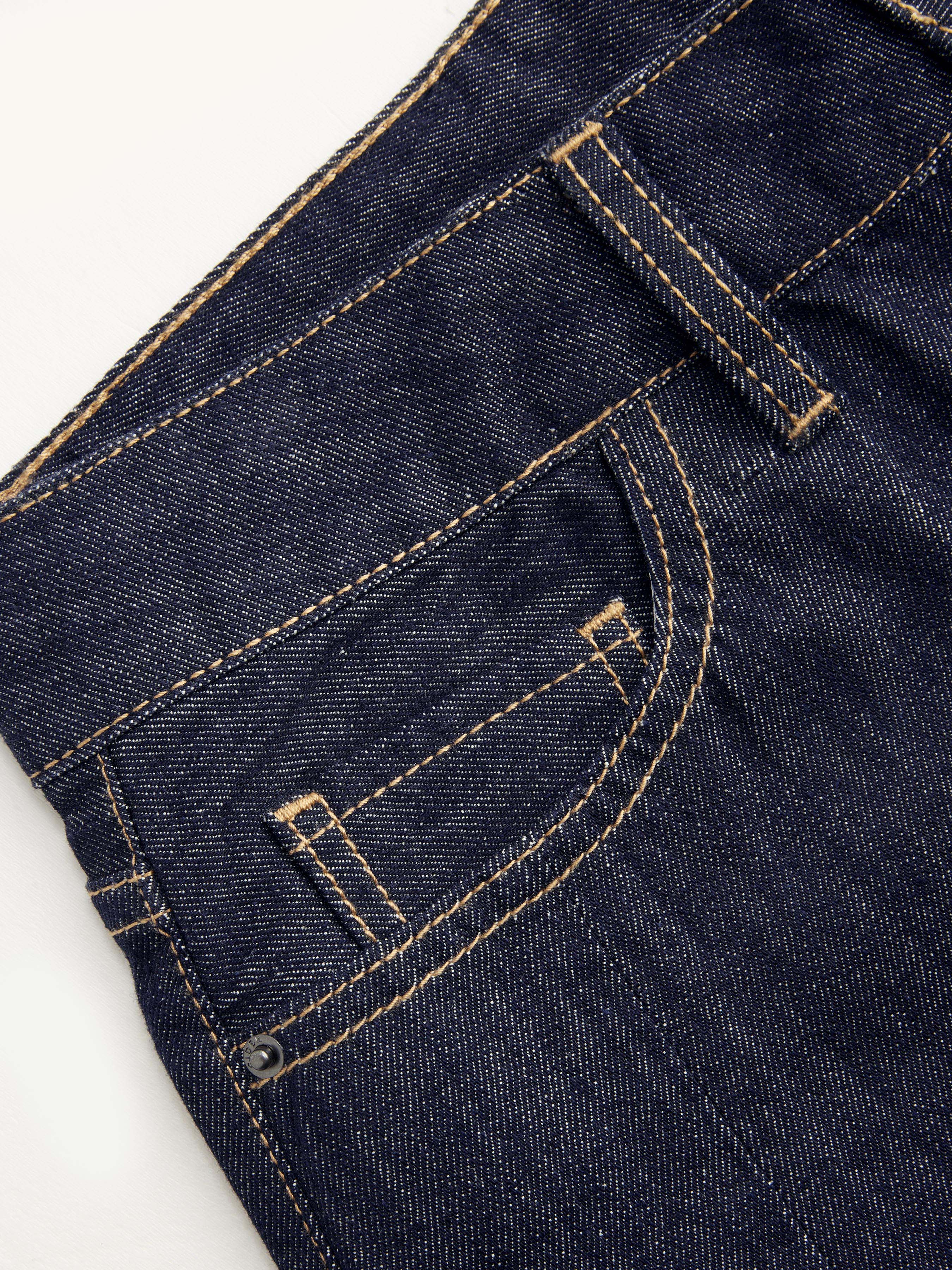 Denim Low Rise Solid Pocket Barrel-leg Jeans