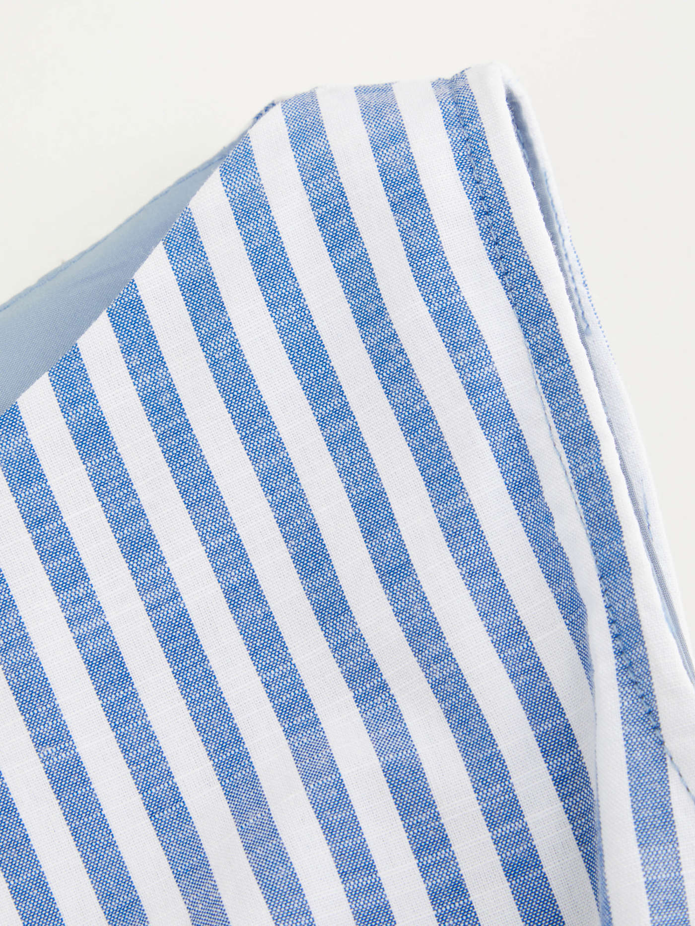 Cotton-blend Boat Neck Stripe Pleated Tank Top