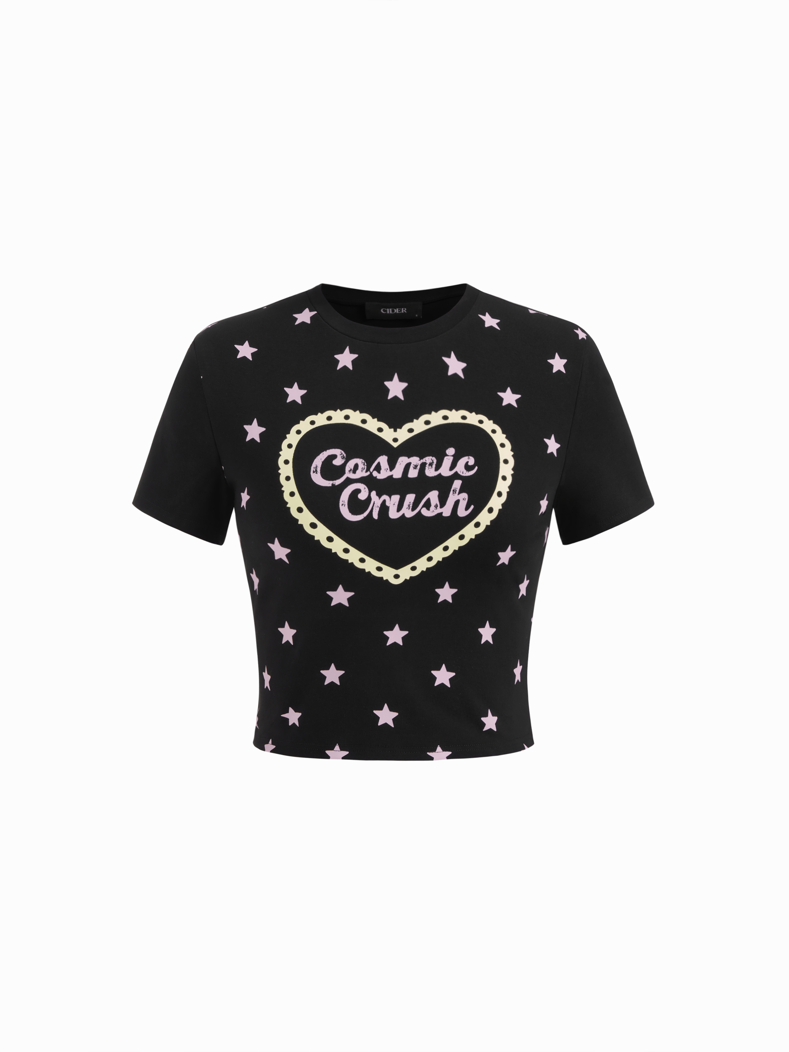 Heart Rhinestone Baby Tee - Cider
