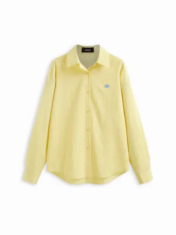 Kragen-Igel-Embroidered Check Oversized Bluse