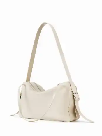 Bostoner Fauxleder-Tasche mit Riemenverschluss