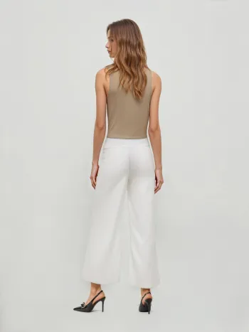 Einfarbiges asymmetrisches Crop Top