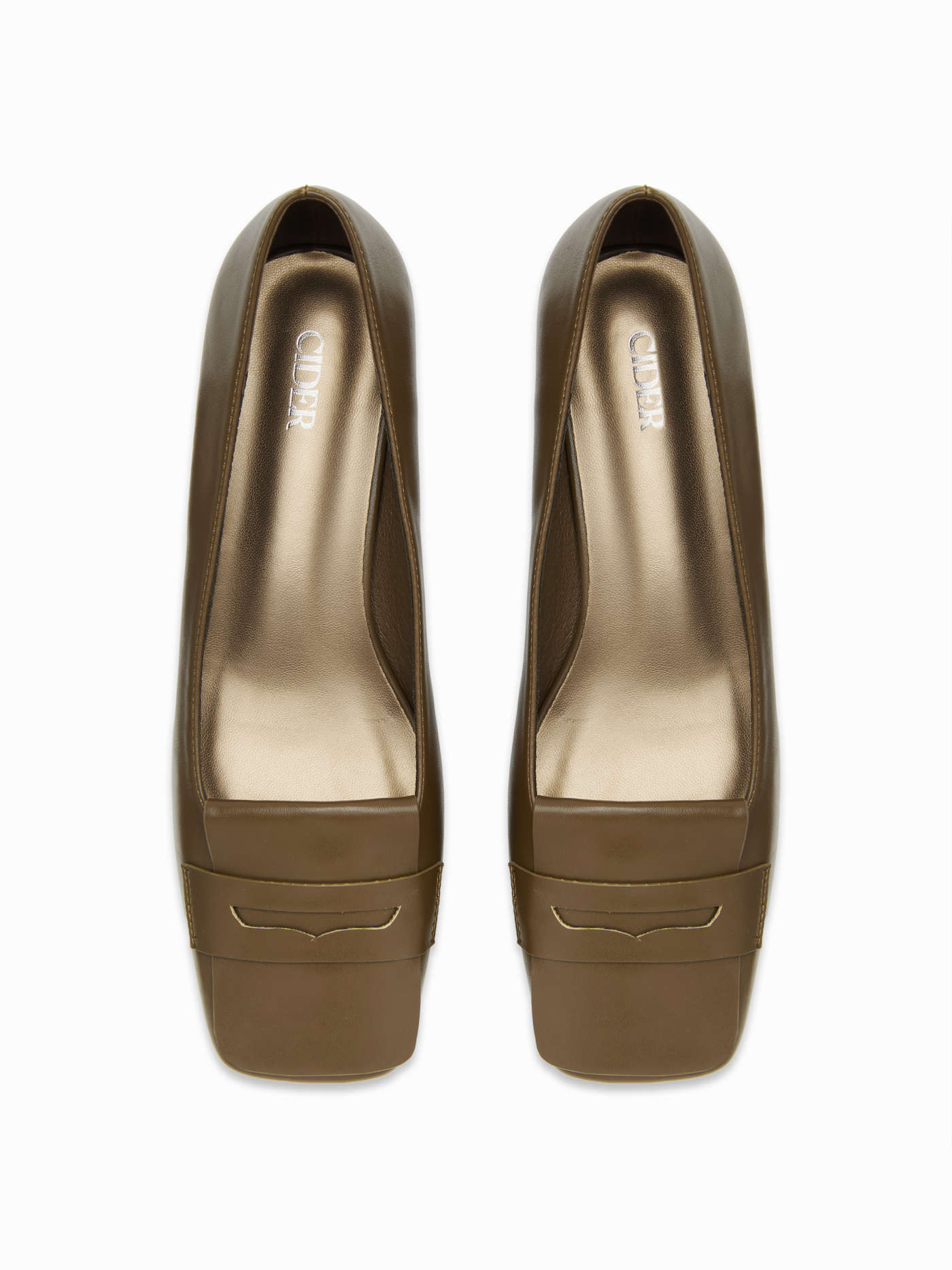 SQUARE TOE CHUNKY HEELS