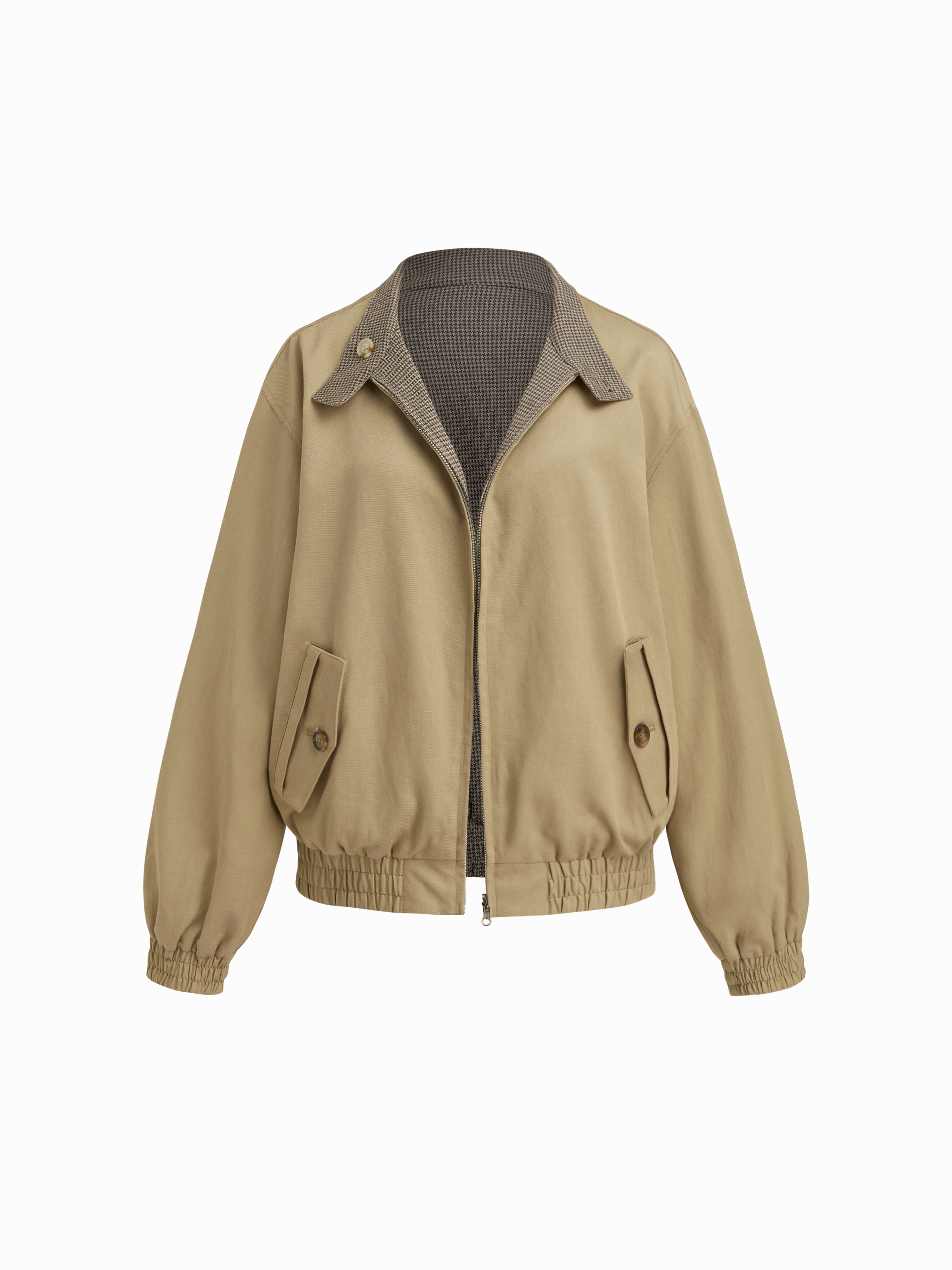 マ*レ様 ヴィンテージ レーヨン混 リバーシブル ギャバジャン 千鳥柄 マ*レ様 ヴィンテージ レーヨン混 リバーシブル ギャバジャン 千鳥柄