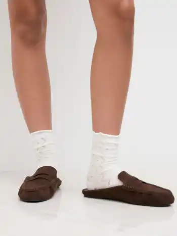 VINTAGE SUEDE MULE PANTUFFELN