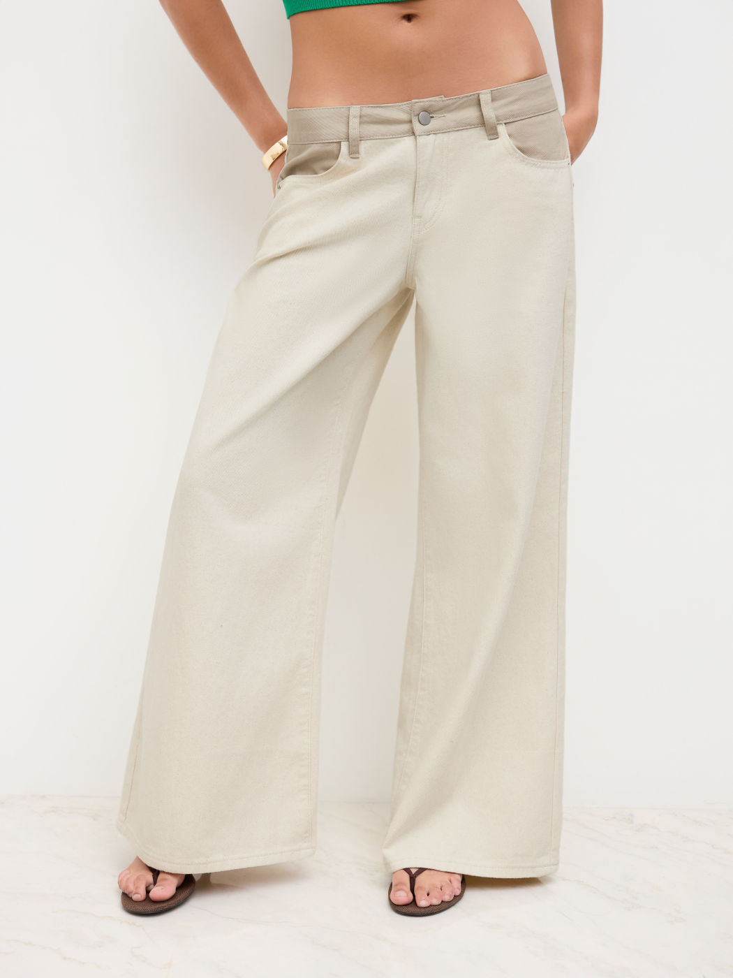 Cider Denim Low Rise Patchy Straight Leg Jeans