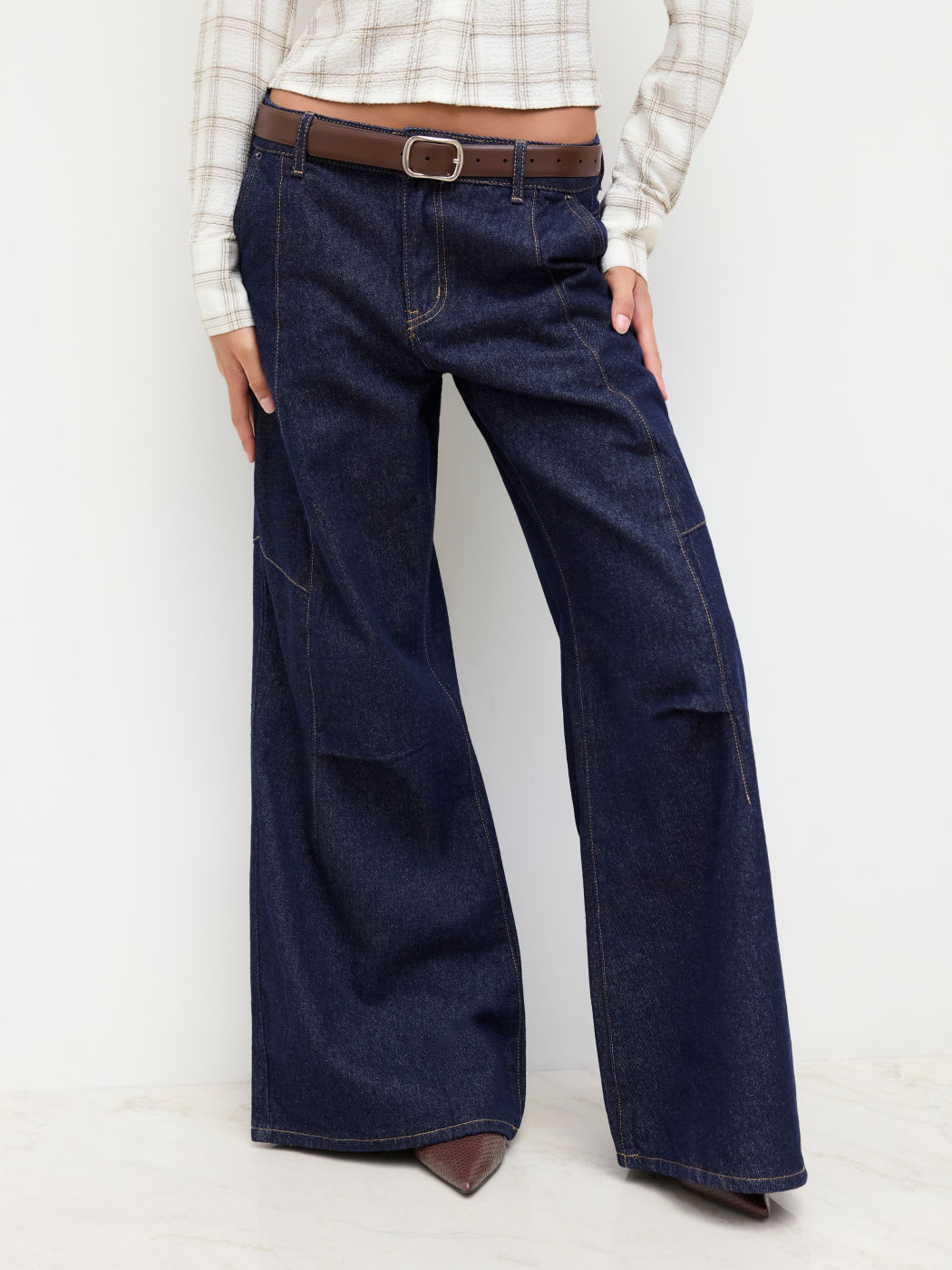 Cider Denim Low Rise Flared Jeans