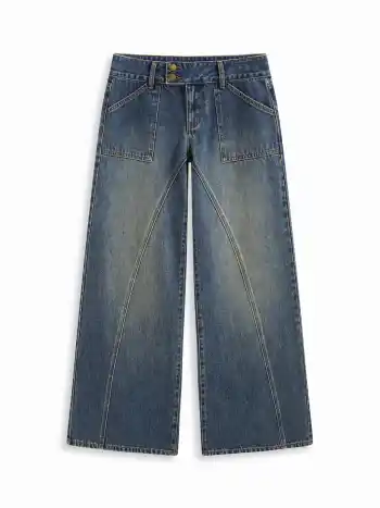 Jeans a vita bassa a gamba larga Cider Denim