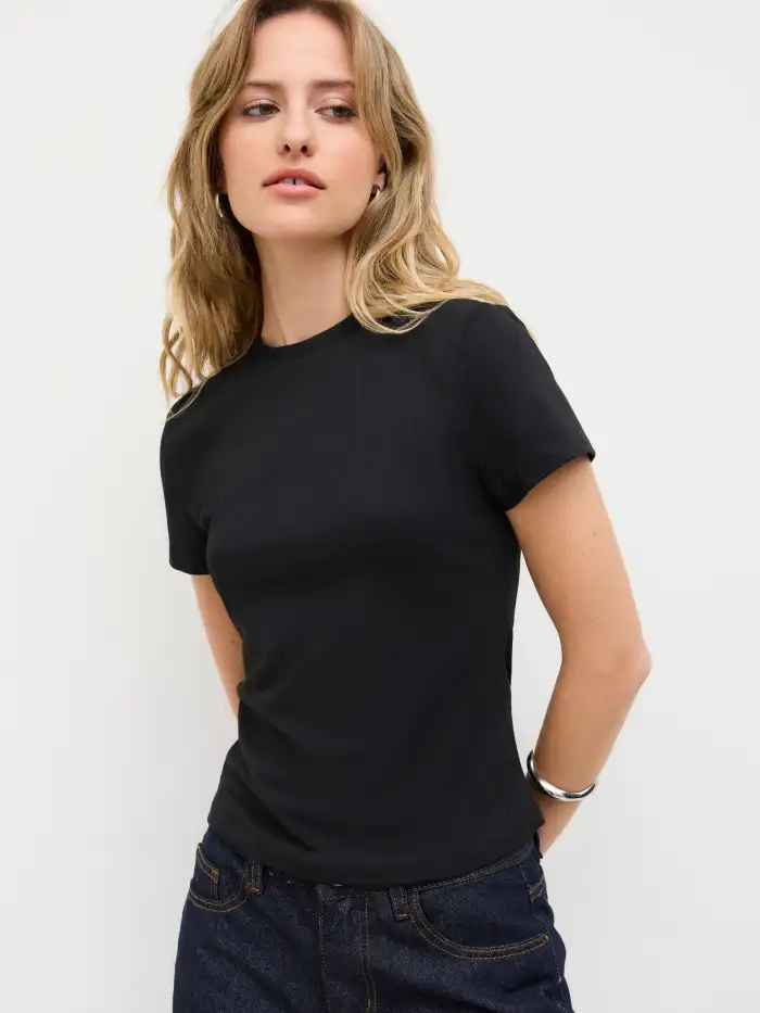 Basic & Thermal Knit Fabric Cotton Cotton-blend Boat Neck Solid Ruched Long Sleeve Tee For Daily Casual