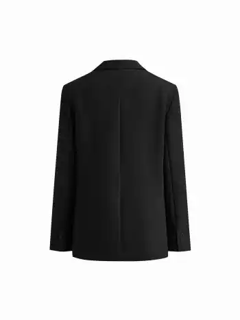Oversized Blazer mit gekerbter Kragen