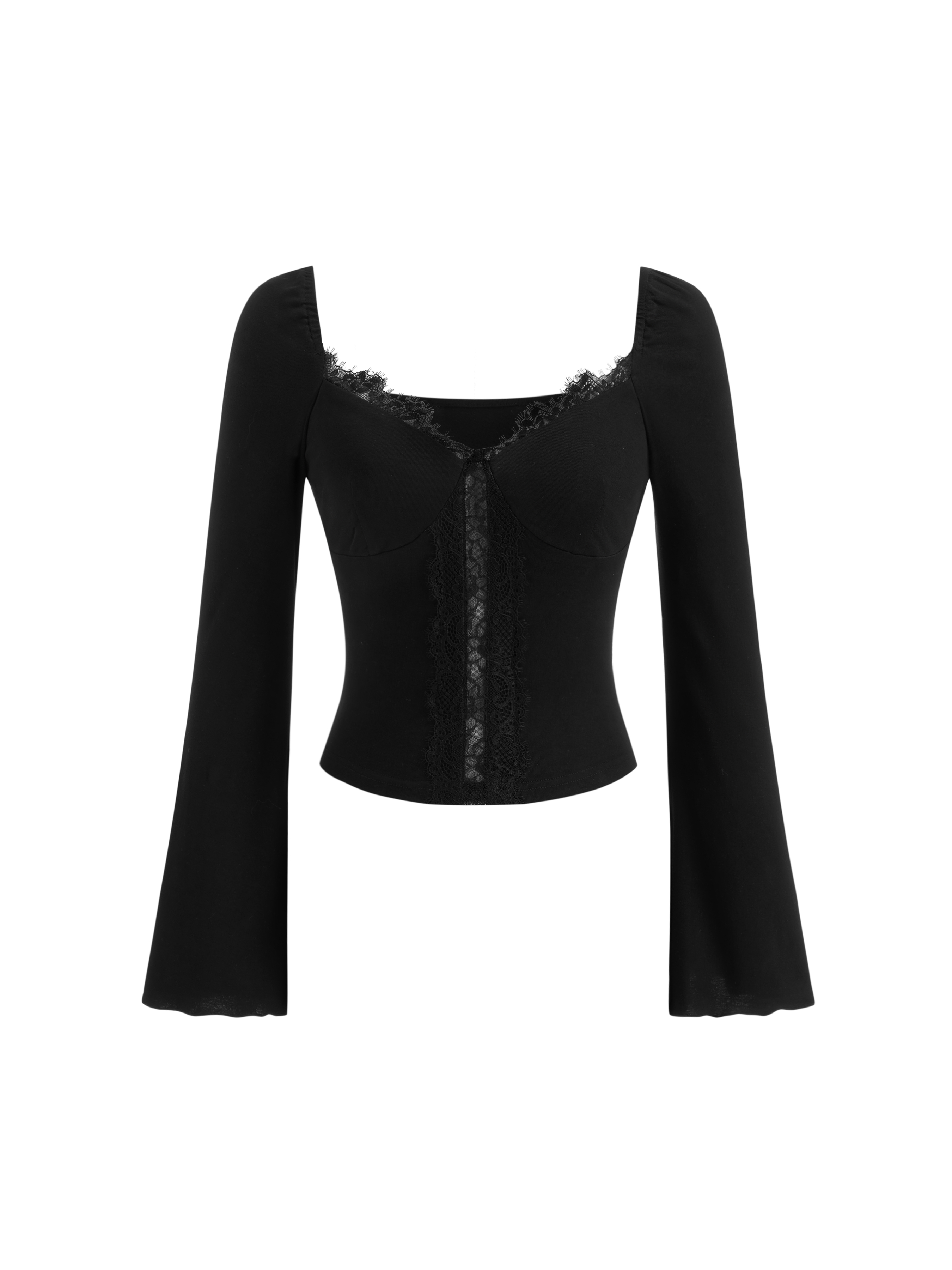 【極美品】NICENESS CHIC City Chic Knit Fabric V-neck Solid Bowknot Lace Ruched Long