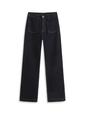 Stretch Cider Denim Mittelhohe Gerade Beine Jeans