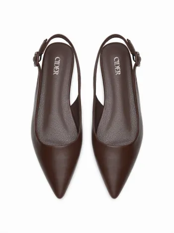 Spitztoeige Slingback-Pumps