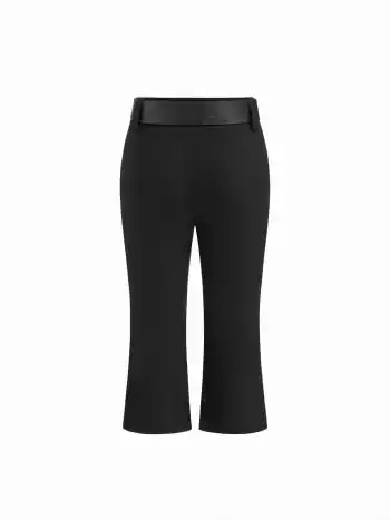 Low-Rise Capri-Zigarettenhosen mit Gürtel