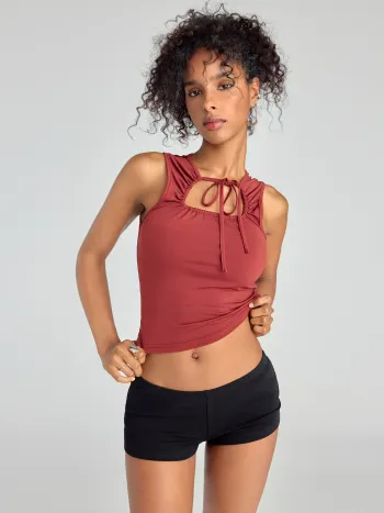 CDR Tailliertes Tank-Top mit Frontbinde