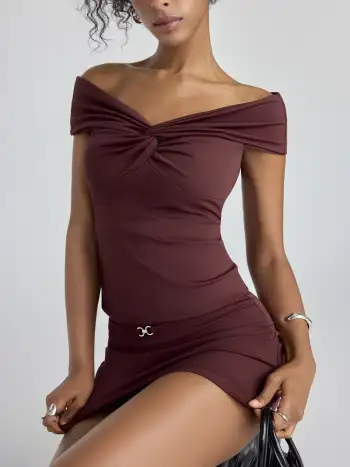 Knit Fabric CDR Foldover Capri Pant For Daily Casual