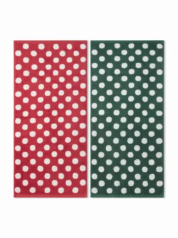 2 PCS POLKA DOT TOWEL